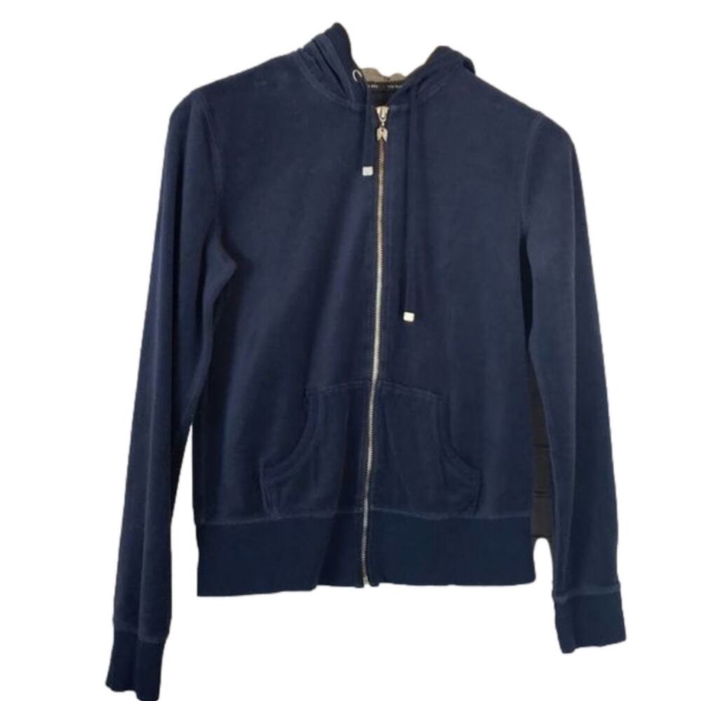 Victoria Secret navy Blue Velvet Zip up